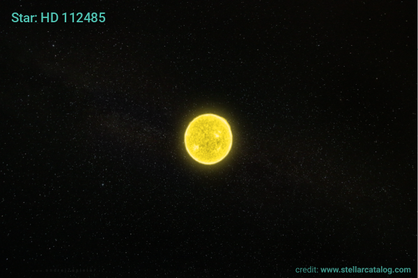 Image: HD 112485 may rotate at different rates within its interior