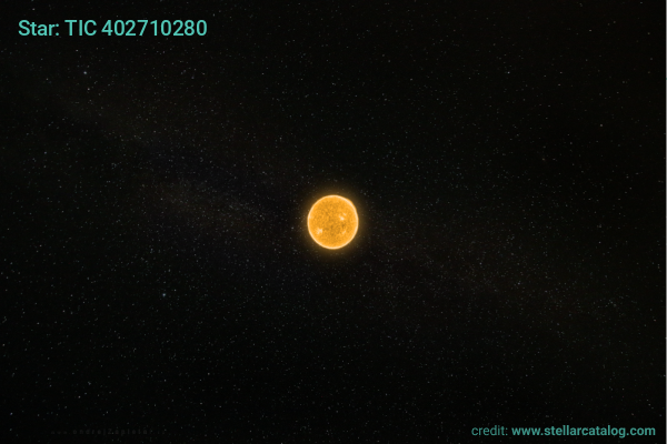 Image: Sub-Neptune planet candidate observed orbiting the orange dwarf star TIC 402710280